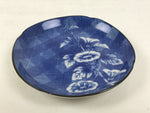 Japanese Porcelain Small Plate Kozara Vtg Sara Morning Glory Asagao Blue Y360