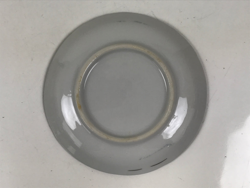 Japanese Porcelain Small Plate Kozara Vtg Sara Morning Glory Asagao Blue Y360