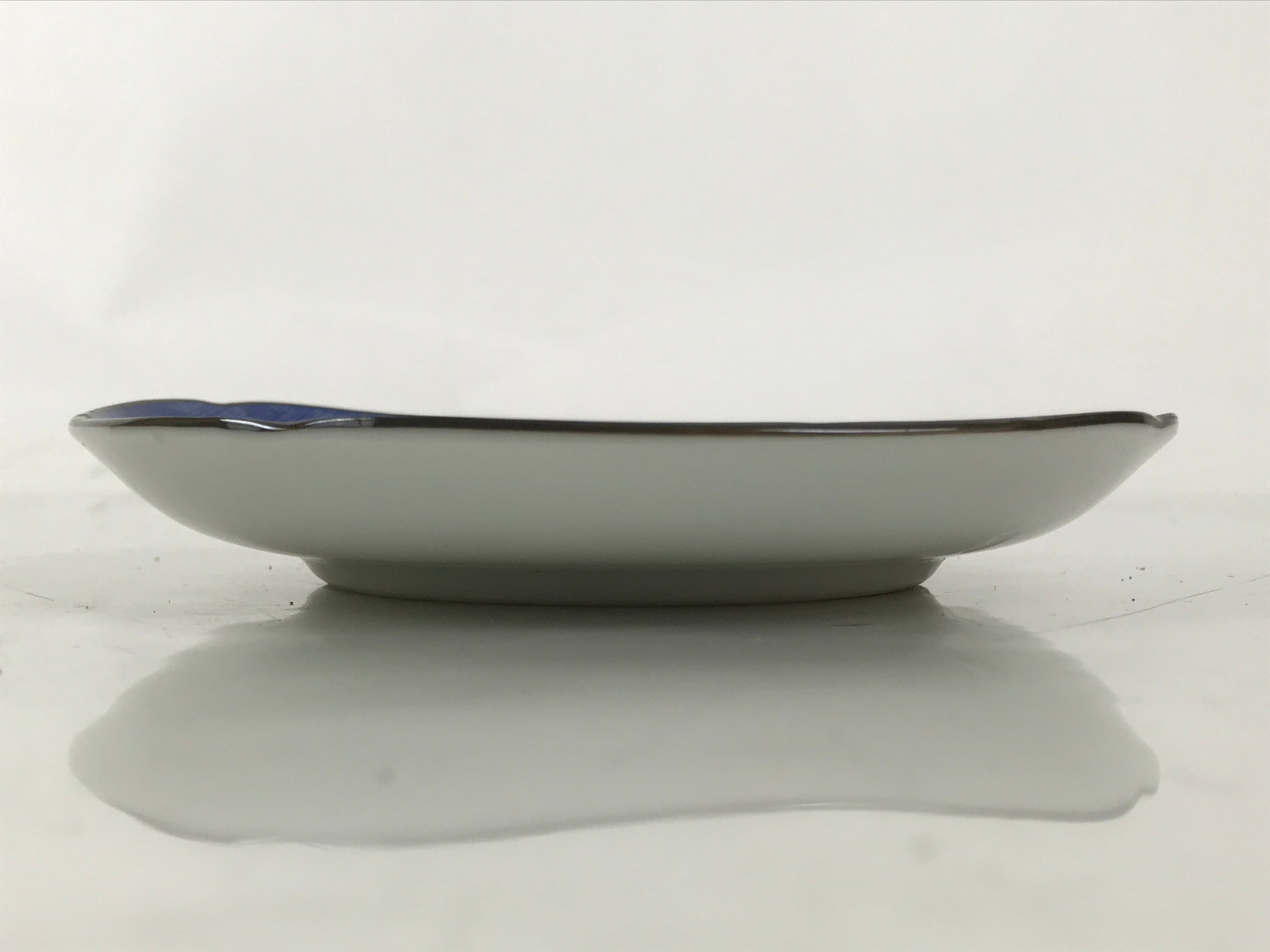 Japanese Porcelain Small Plate Kozara Vtg Sara Morning Glory Asagao Blue Y361