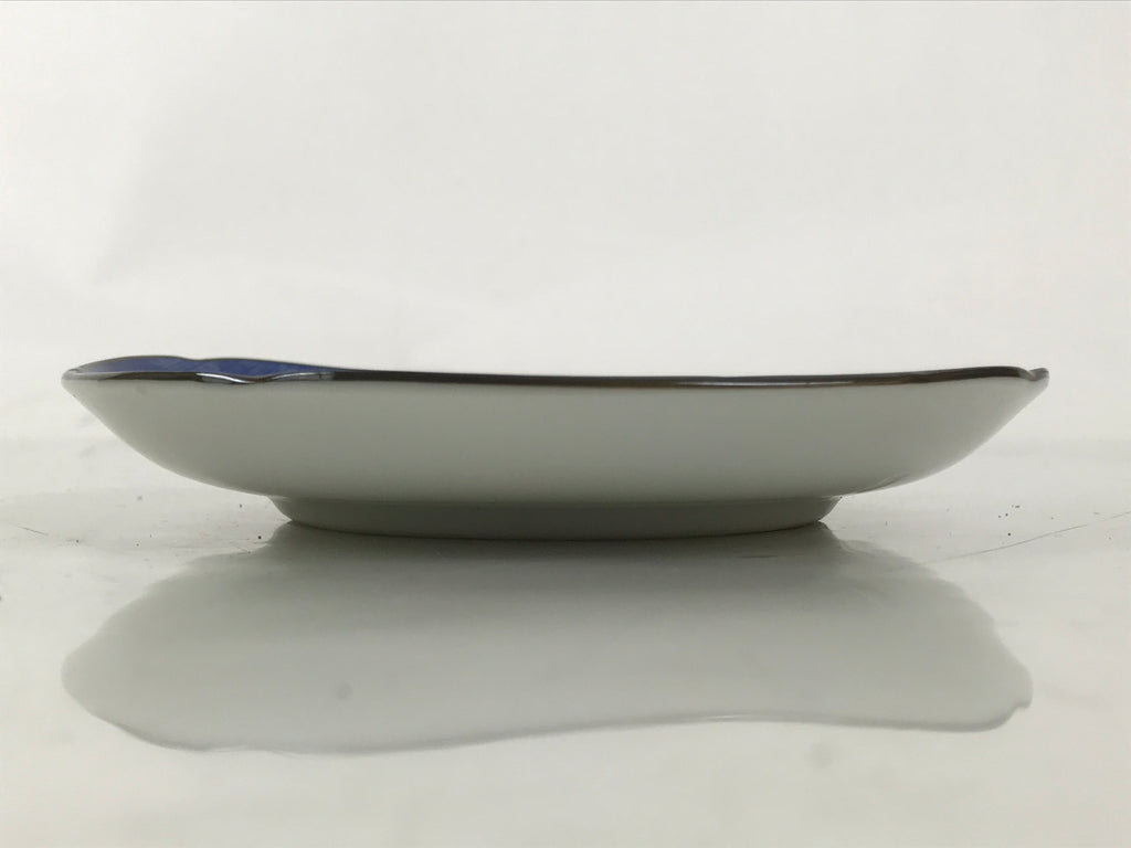 Japanese Porcelain Small Plate Kozara Vtg Sara Morning Glory Asagao Blue Y361