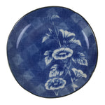 Japanese Porcelain Small Plate Kozara Vtg Sara Morning Glory Asagao Blue Y361