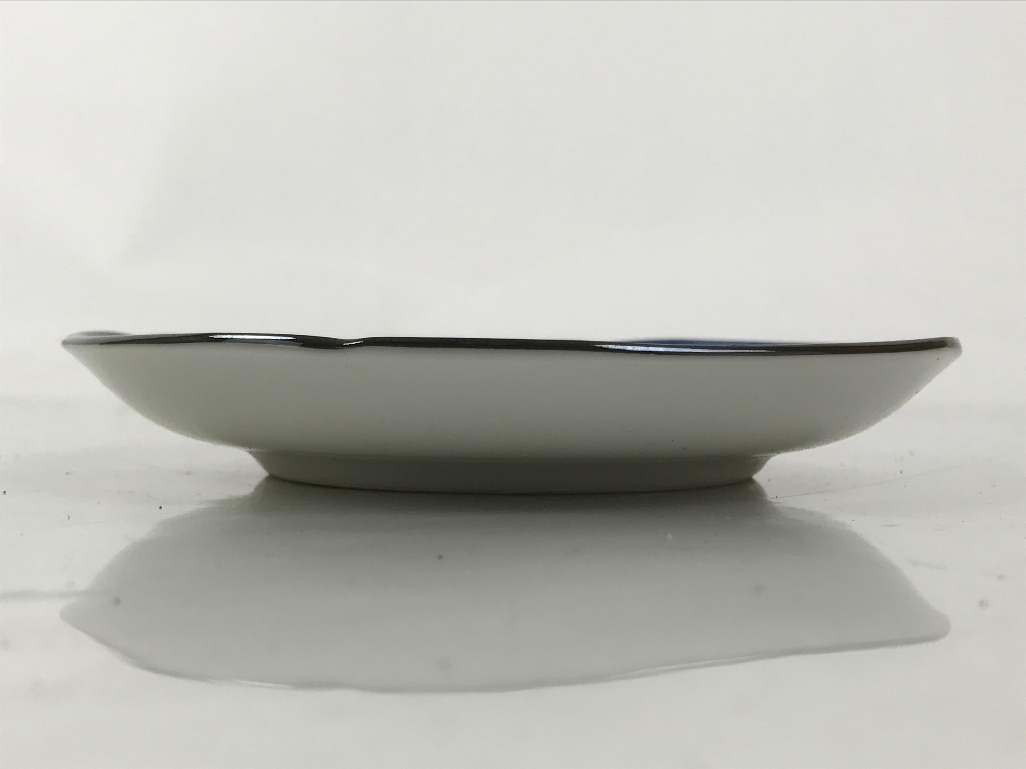 Japanese Porcelain Small Plate Kozara Vtg Sara Morning Glory Asagao Blue Y362