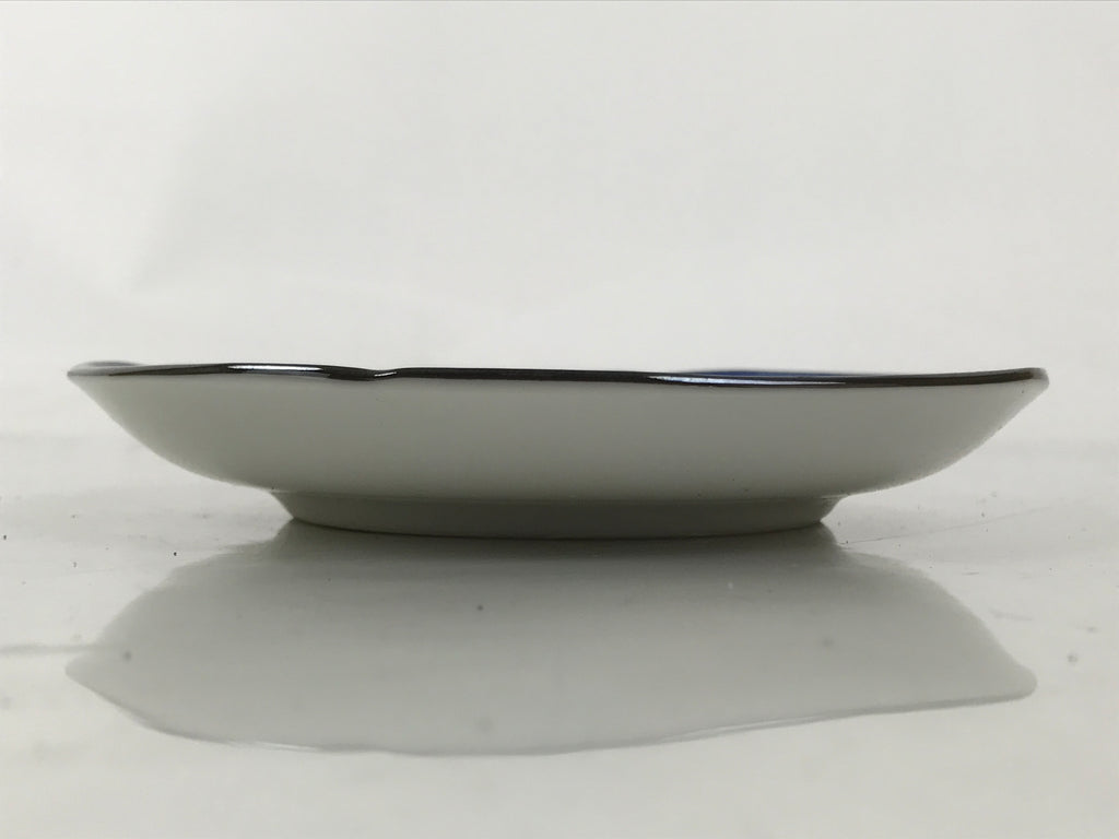 Japanese Porcelain Small Plate Kozara Vtg Sara Morning Glory Asagao Blue Y362