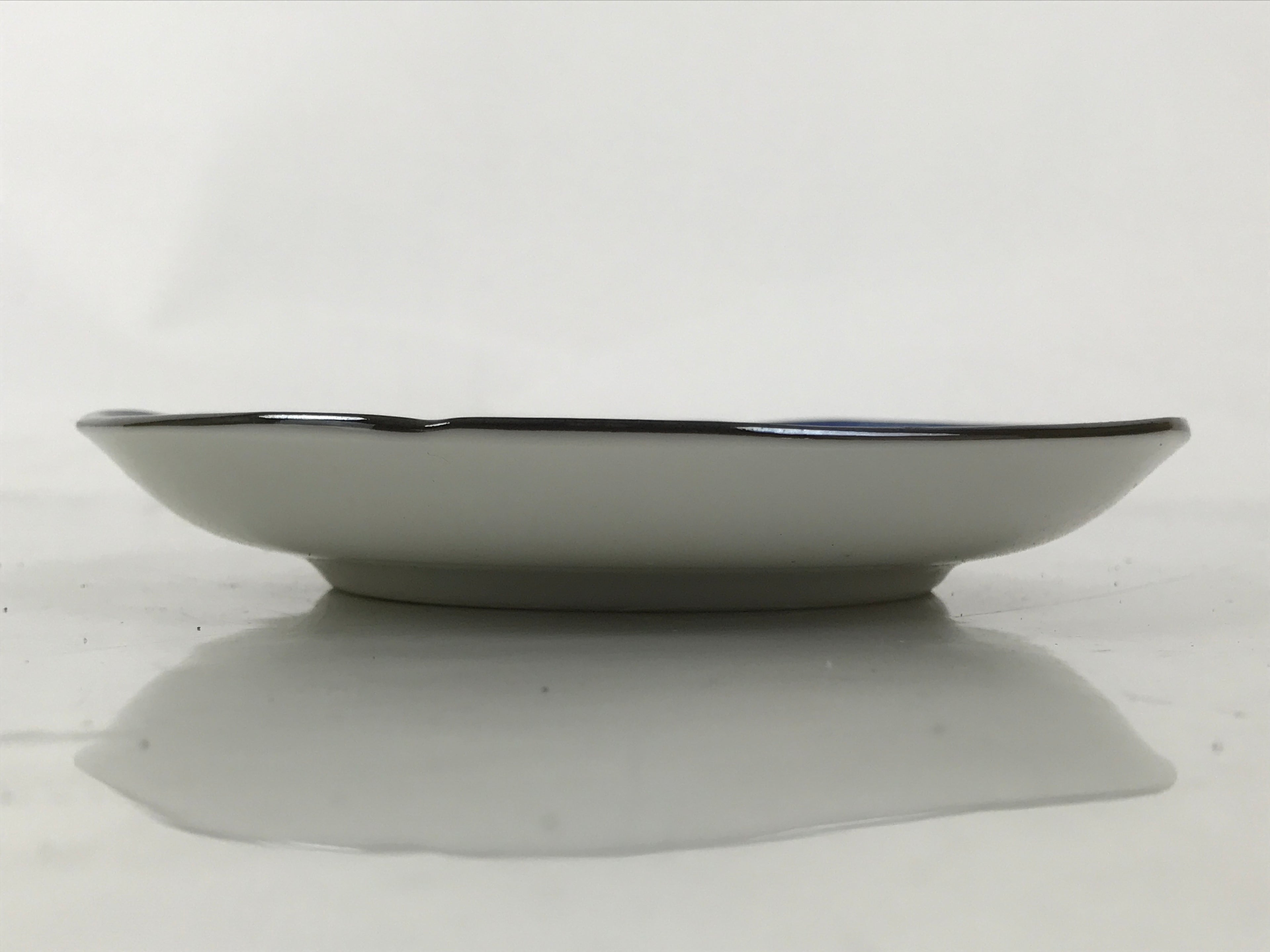Japanese Porcelain Small Plate Kozara Vtg Sara Morning Glory Asagao Blue Y362