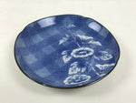 Japanese Porcelain Small Plate Kozara Vtg Sara Morning Glory Asagao Blue Y363