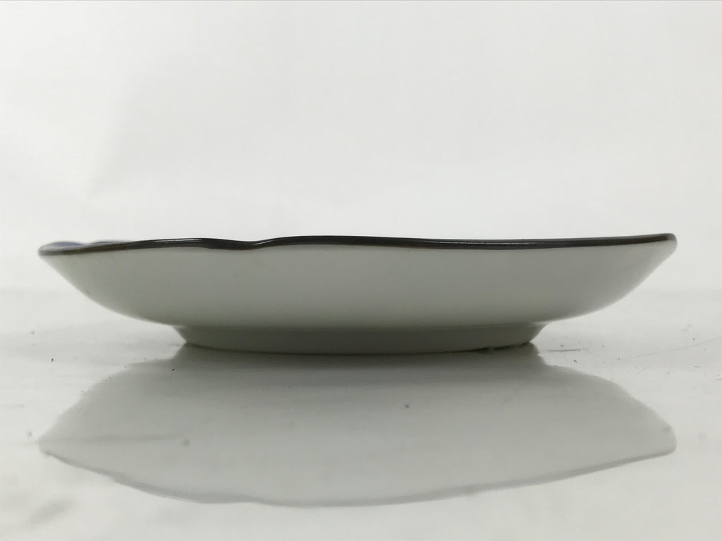 Japanese Porcelain Small Plate Kozara Vtg Sara Morning Glory Asagao Blue Y363