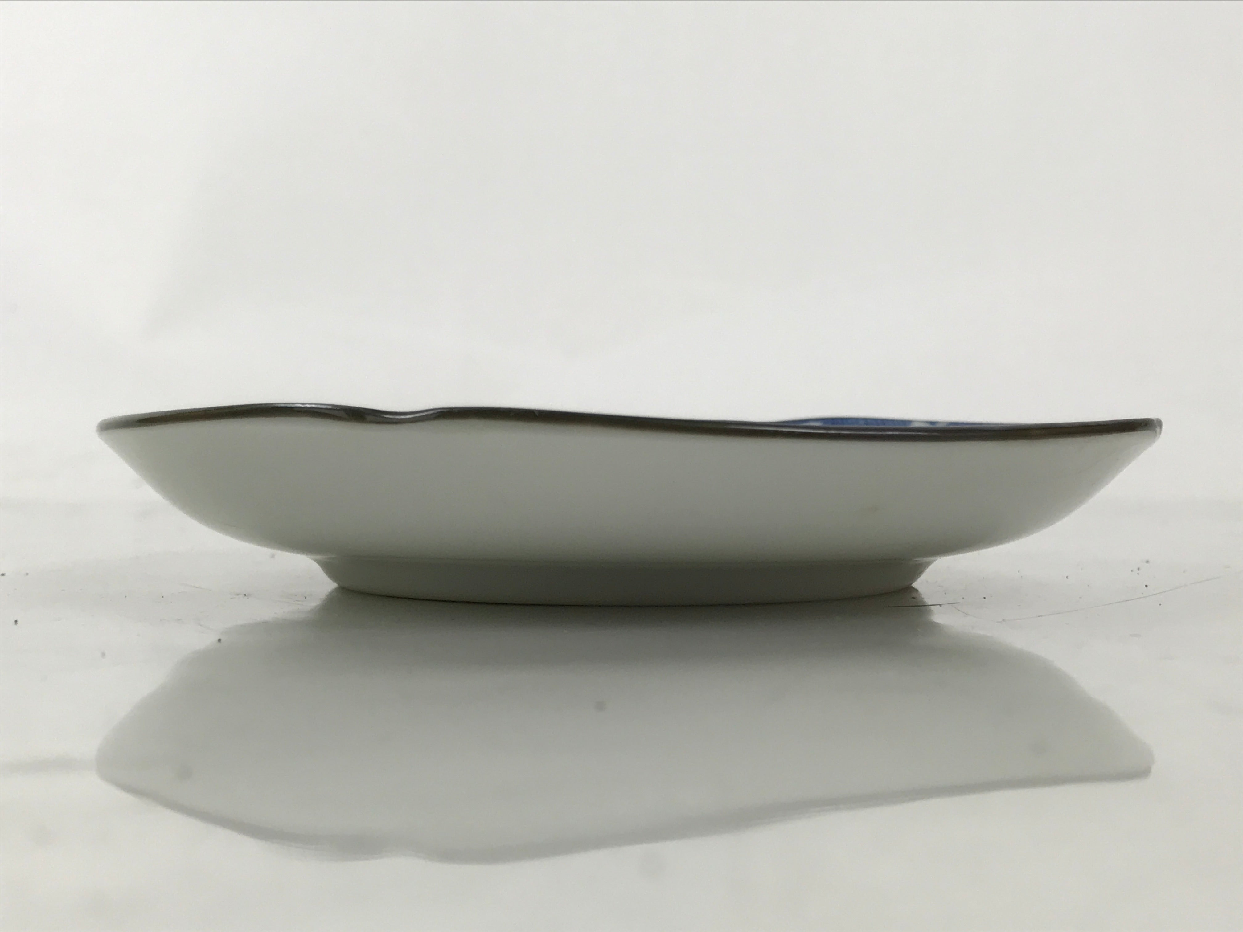 Japanese Porcelain Small Plate Kozara Vtg Sara Morning Glory Asagao Blue Y363