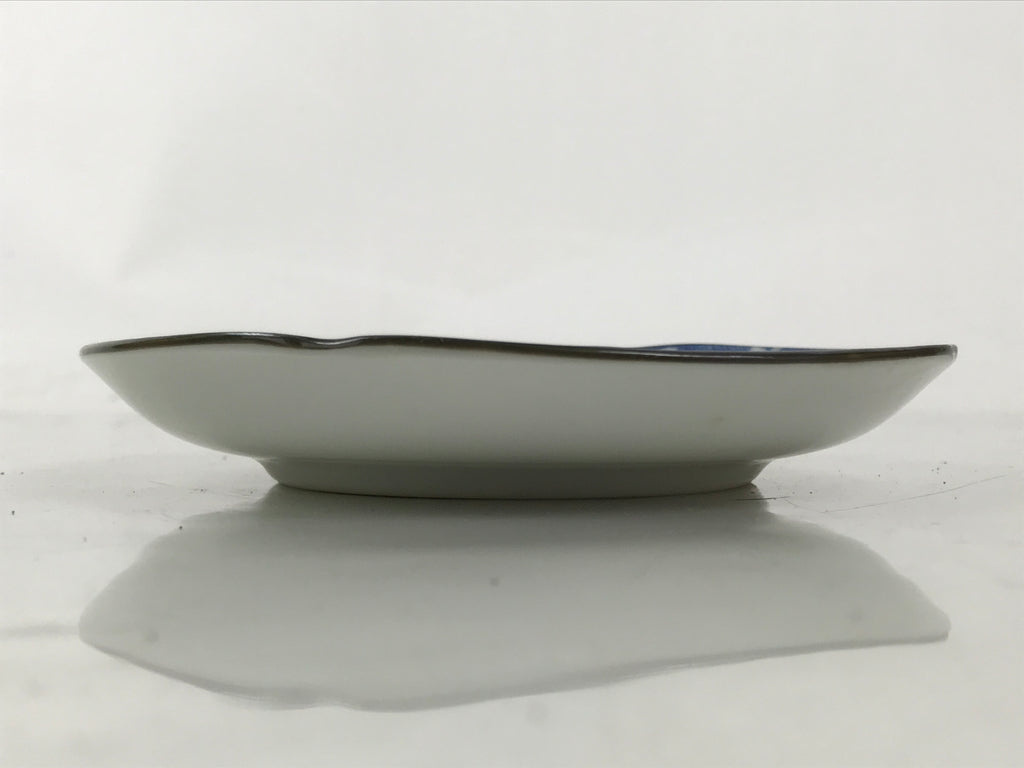 Japanese Porcelain Small Plate Kozara Vtg Sara Morning Glory Asagao Blue Y363