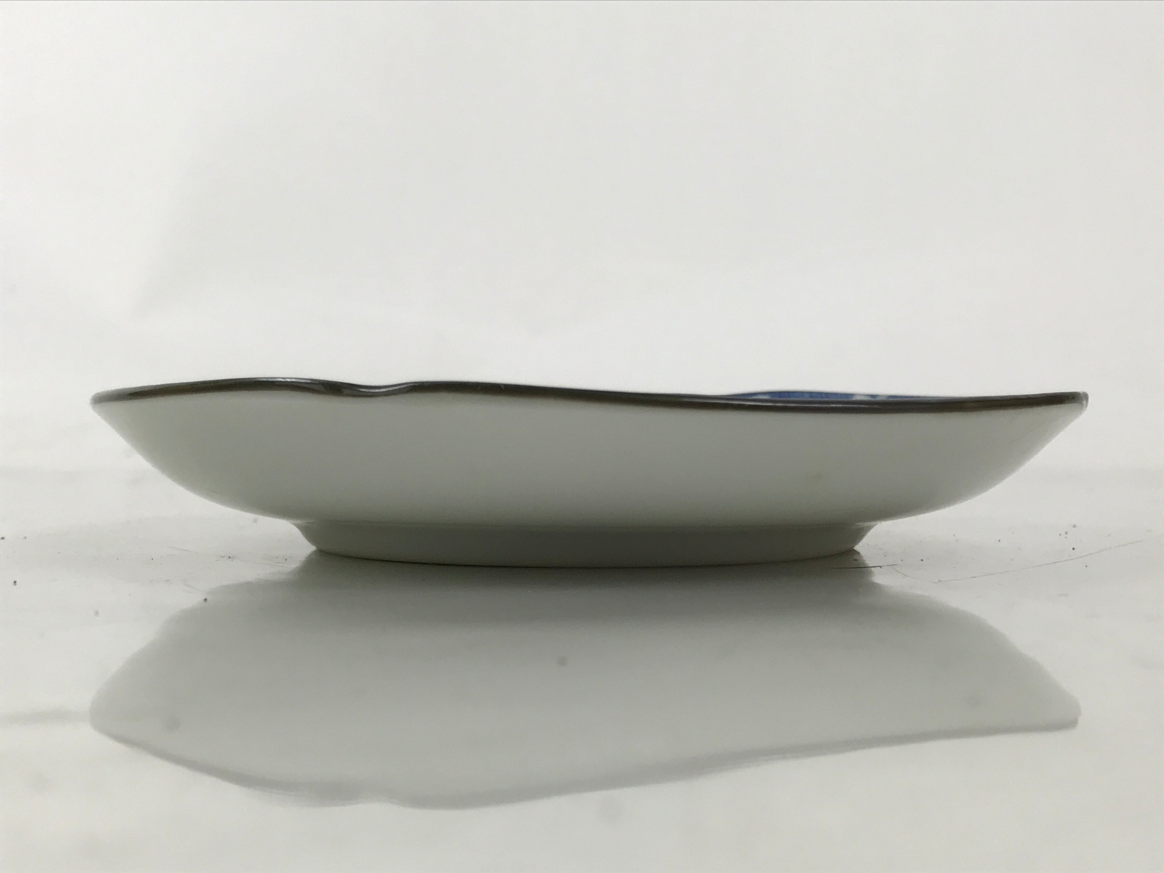 Japanese Porcelain Small Plate Kozara Vtg Sara Morning Glory Asagao Blue Y363
