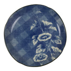 Japanese Porcelain Small Plate Kozara Vtg Sara Morning Glory Asagao Blue Y363