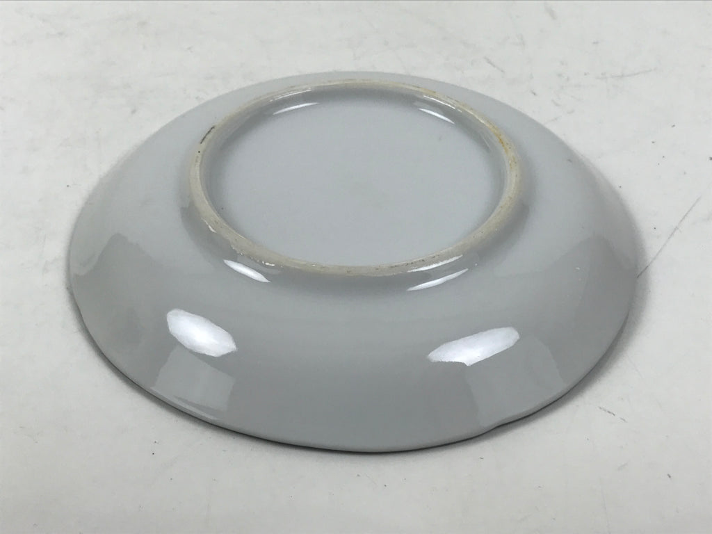 Japanese Porcelain Small Plate Kozara Vtg Sara Morning Glory Asagao Blue Y364