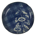 Japanese Porcelain Small Plate Kozara Vtg Sara Morning Glory Asagao Blue Y365