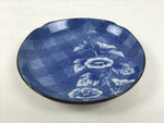 Japanese Porcelain Small Plate Kozara Vtg Sara Morning Glory Asagao Blue Y366