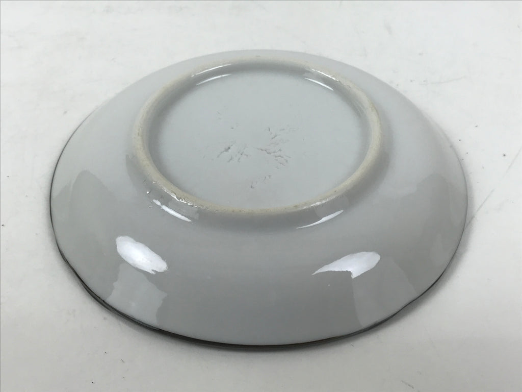 Japanese Porcelain Small Plate Kozara Vtg Sara Morning Glory Asagao Blue Y366