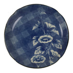 Japanese Porcelain Small Plate Kozara Vtg Sara Morning Glory Asagao Blue Y366