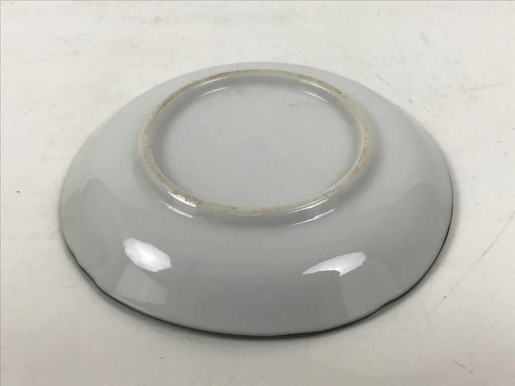 Japanese Porcelain Small Plate Kozara Vtg Sara Morning Glory Asagao Blue Y367