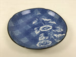 Japanese Porcelain Small Plate Kozara Vtg Sara Morning Glory Asagao Blue Y369