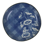 Japanese Porcelain Small Plate Kozara Vtg Sara Morning Glory Asagao Blue Y369