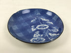 Japanese Porcelain Small Plate Kozara Vtg Sara Morning Glory Asagao Blue Y370