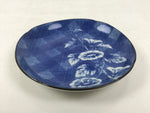 Japanese Porcelain Small Plate Kozara Vtg Sara Morning Glory Asagao Blue Y372