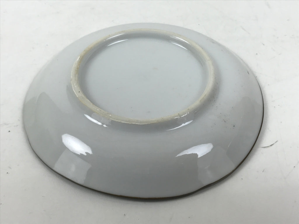 Japanese Porcelain Small Plate Kozara Vtg Sara Morning Glory Asagao Blue Y373