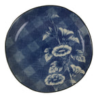 Japanese Porcelain Small Plate Kozara Vtg Sara Morning Glory Asagao Blue Y373
