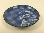 Japanese Porcelain Small Plate Kozara Vtg Sara Morning Glory Asagao Blue Y374