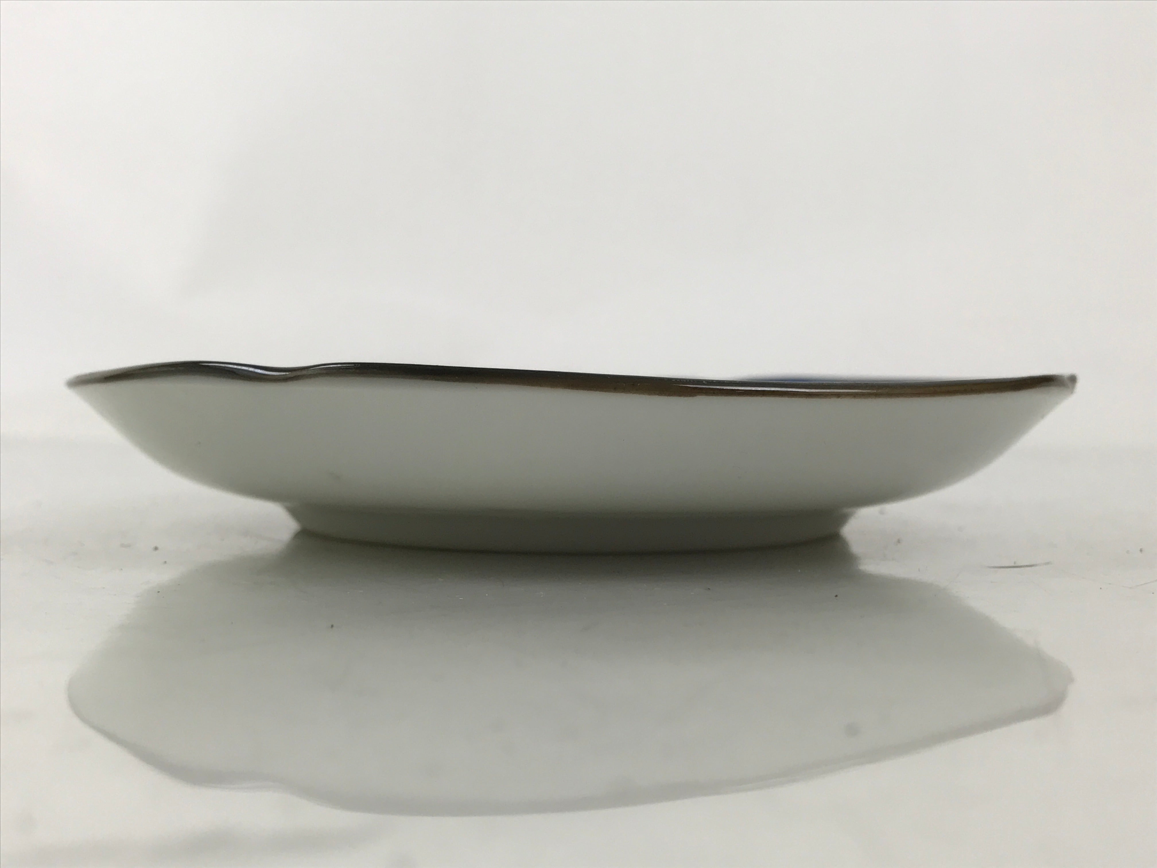 Japanese Porcelain Small Plate Kozara Vtg Sara Morning Glory Asagao Blue Y374