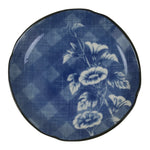 Japanese Porcelain Small Plate Kozara Vtg Sara Morning Glory Asagao Blue Y374