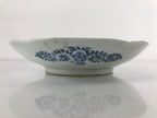 Japanese Porcelain Small Plate Kozara Vtg Sometsuke Peony Botan Blue White PY650