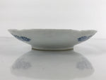 Japanese Porcelain Small Plate Kozara Vtg Sometsuke Peony Botan Blue White PY652