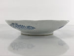 Japanese Porcelain Small Plate Kozara Vtg Sometsuke Peony Botan Blue White PY653