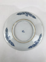 Japanese Porcelain Small Plate Kozara Vtg Sometsuke Peony Botan Blue White PY654