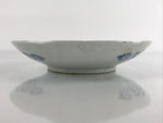 Japanese Porcelain Small Plate Kozara Vtg Sometsuke Peony Botan Blue White PY655