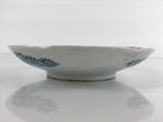 Japanese Porcelain Small Plate Kozara Vtg Sometsuke Peony Botan Blue White PY656