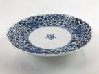 Japanese Porcelain Small Plate Kozara Vtg Sometsuke Peony Botan Blue White PY658