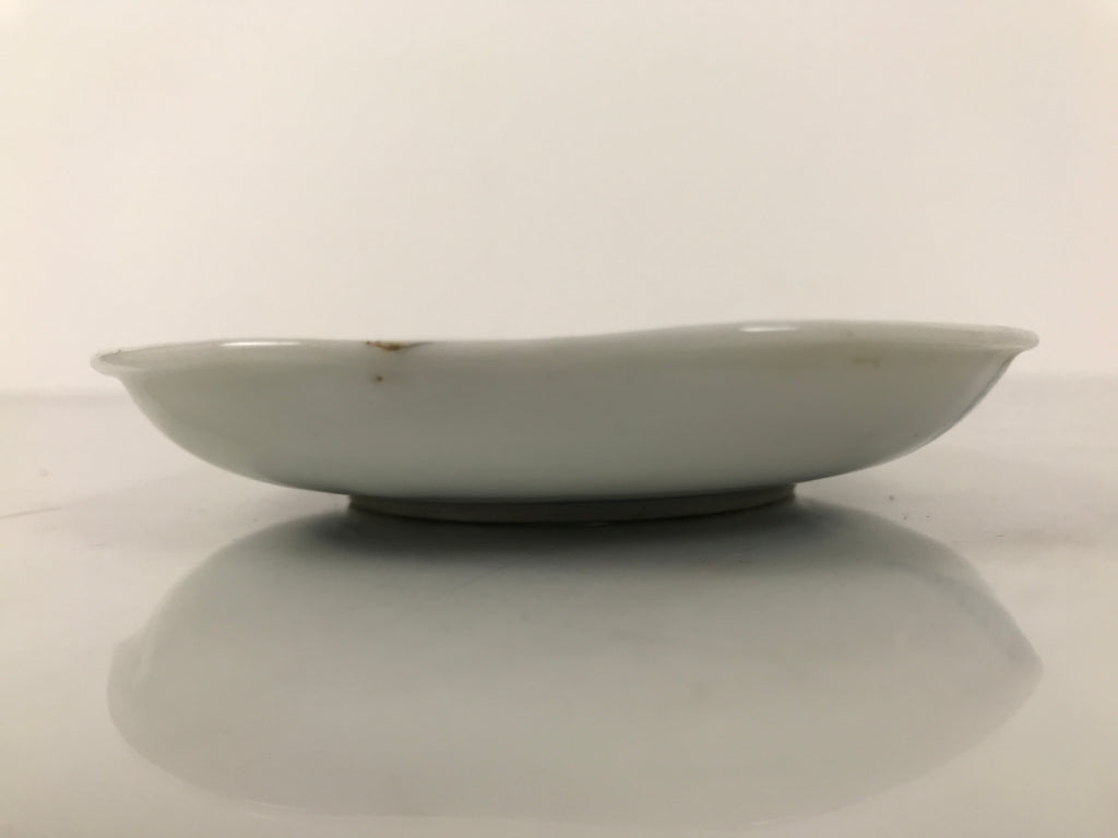 Japanese Porcelain Small Plate Mamezara Side Dish Chestnuts Kuri Blue White Y469