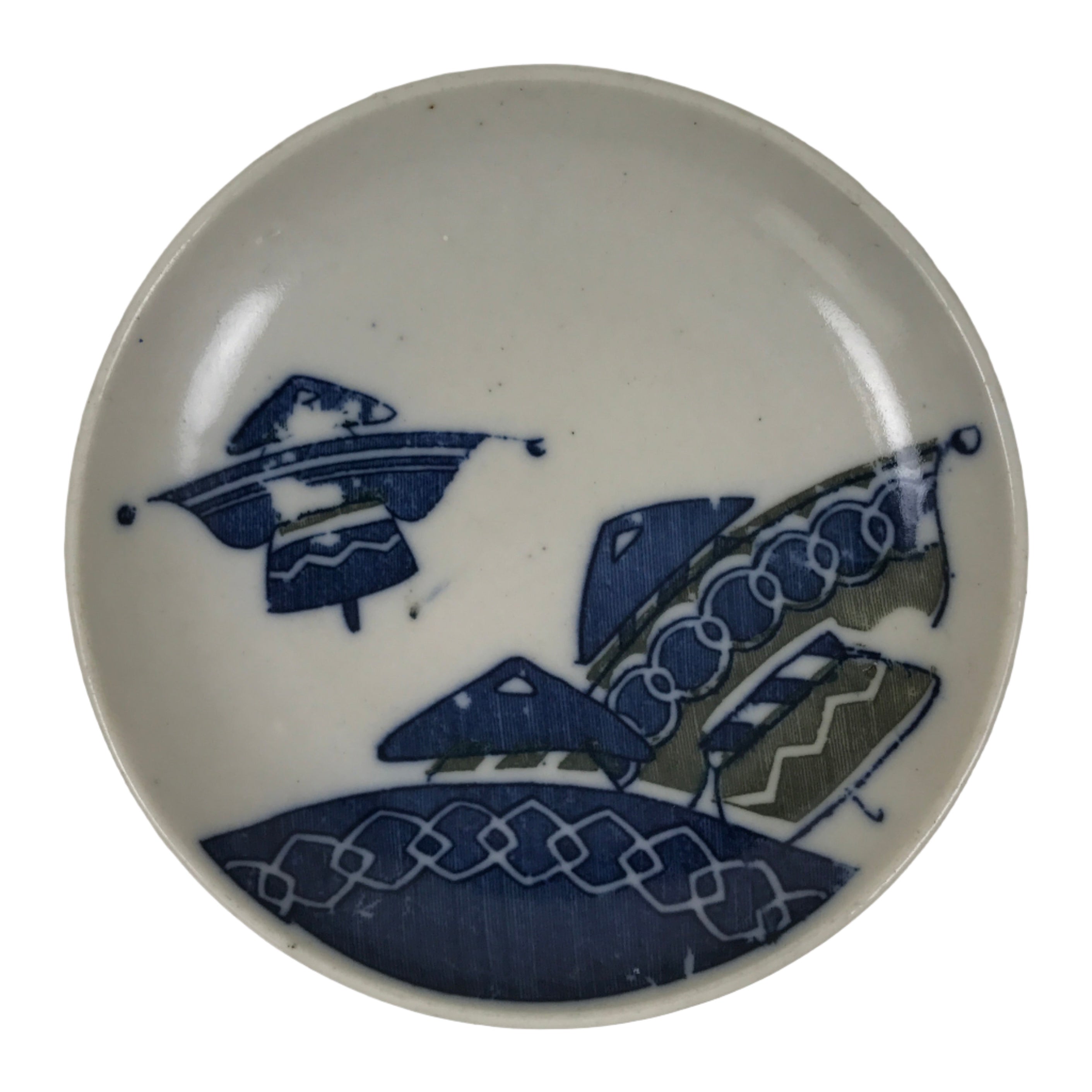 Japanese Porcelain Small Plate Mamezara Side Dish Sometsuke Blue Yajirobei Y433
