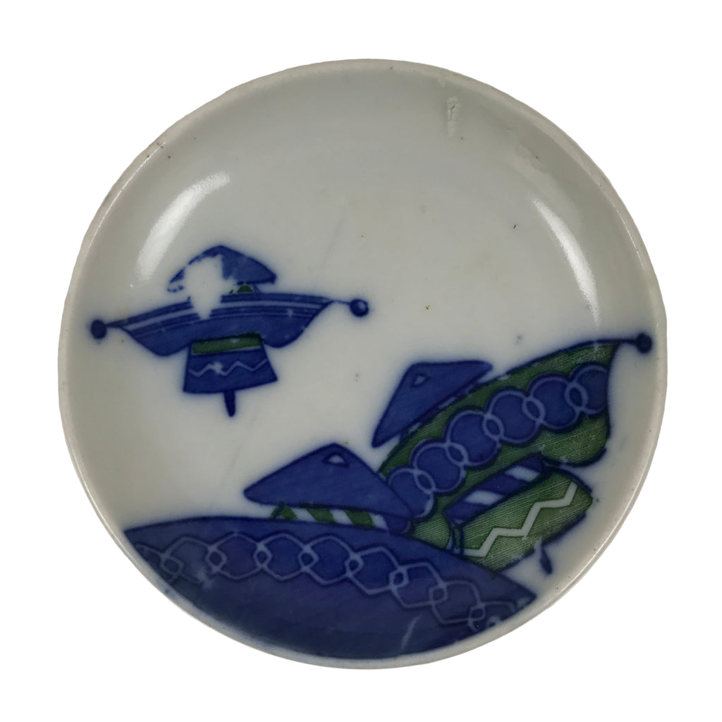 Japanese Porcelain Small Plate Mamezara Side Dish Sometsuke Blue Yajirobei Y434