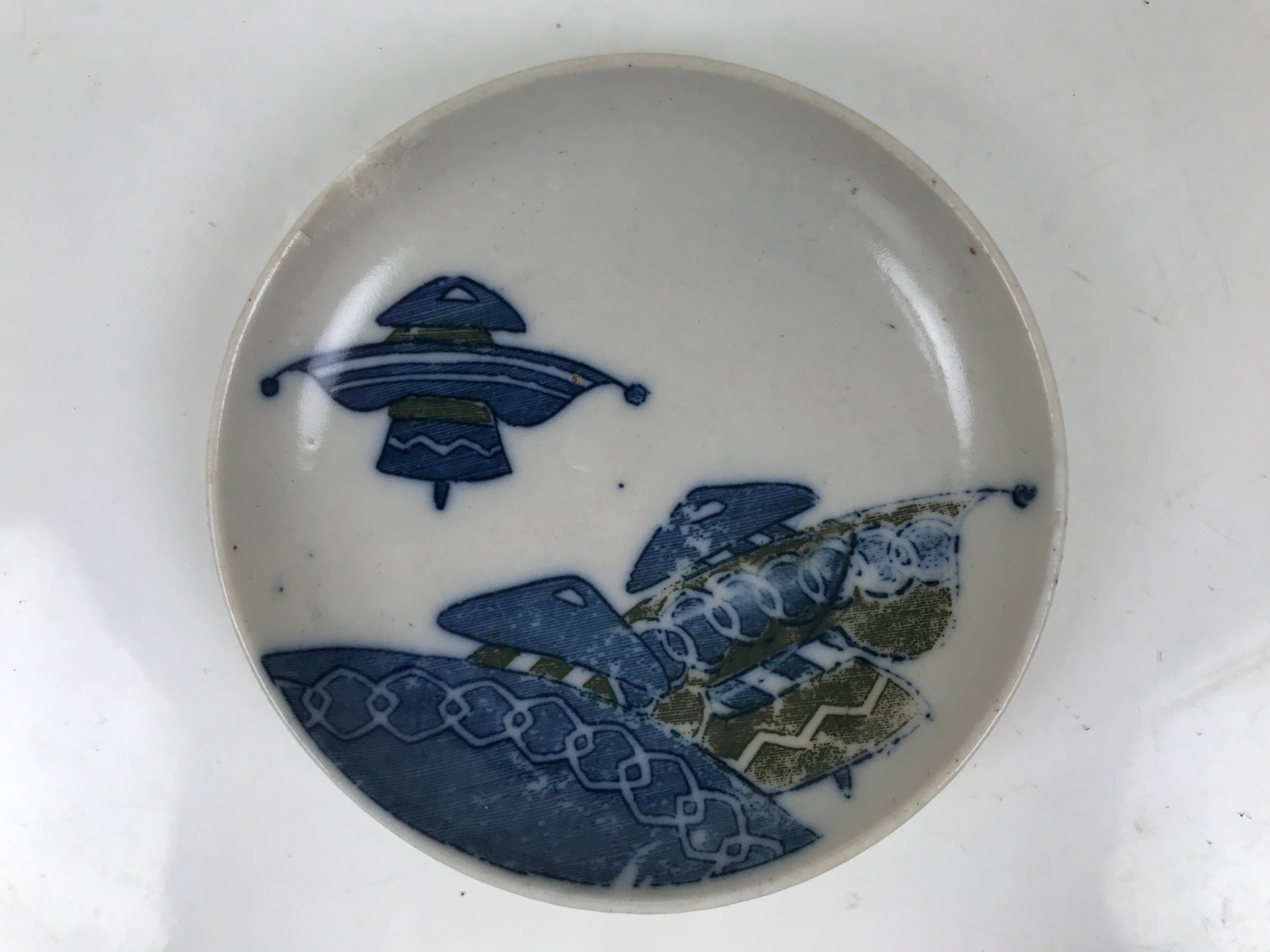 Japanese Porcelain Small Plate Mamezara Side Dish Sometsuke Blue Yajirobei Y435