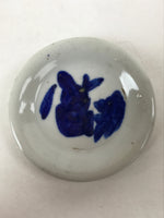 Japanese Porcelain Small Plate Mamezara Vtg Blue Sometsuke Shishi Lion PY635