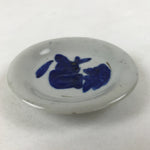 Japanese Porcelain Small Plate Mamezara Vtg Blue Sometsuke Shishi Lion PY635