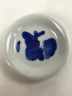 Japanese Porcelain Small Plate Mamezara Vtg Blue Sometsuke Shishi Lion PY639