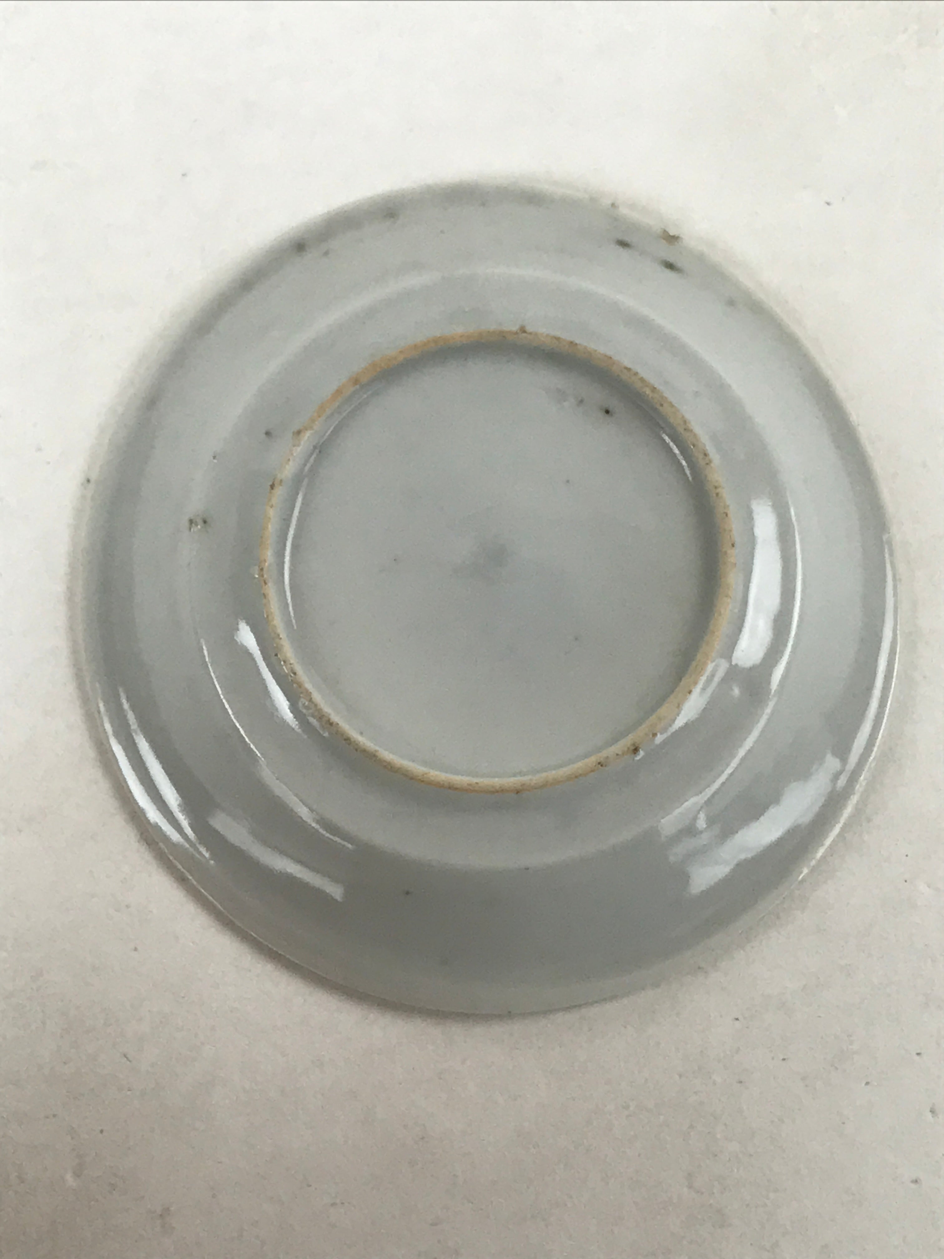 Japanese Porcelain Small Plate Mamezara Vtg Blue Sometsuke Shishi Lion PY639
