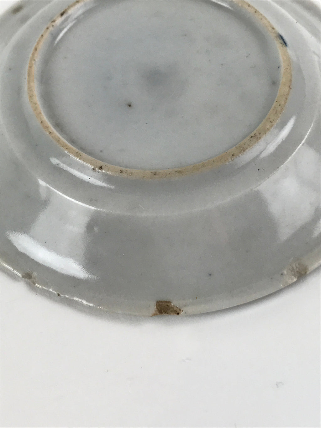 Japanese Porcelain Small Plate Mamezara Vtg Blue Sometsuke Shishi Lion PY796