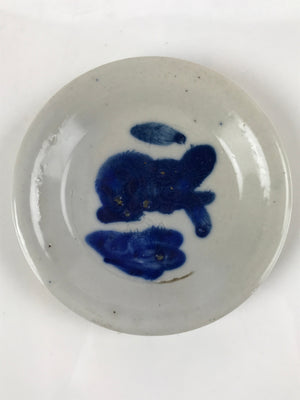 Japanese Porcelain Small Plate Mamezara Vtg Blue Sometsuke Shishi Lion PY808