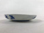 Japanese Porcelain Small Plate Mamezara Vtg Blue White Sometsuke Plants PY625