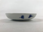 Japanese Porcelain Small Plate Mamezara Vtg Blue White Sometsuke Plants PY626