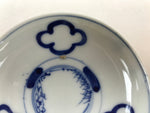 Japanese Porcelain Small Plate Mamezara Vtg Blue White Sometsuke Plants PY626