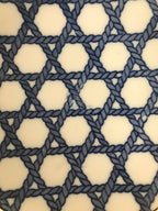Japanese Porcelain Small Plate Mamezara Vtg Sara Ami Net Rope Blue White Y22
